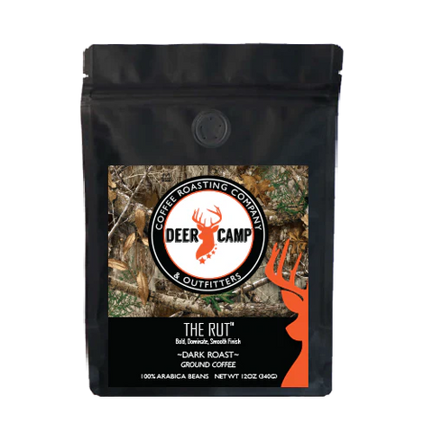 12oz Deer Camp Coffee Grounds - The Rut Dark Roast