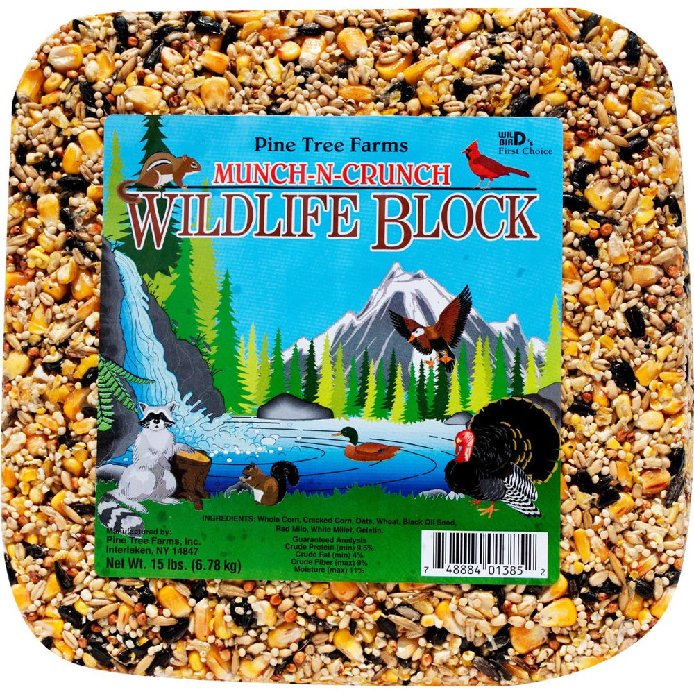 15 Lbs. Munch & Crunch Wildlife Block Wild Bird Suet Cake