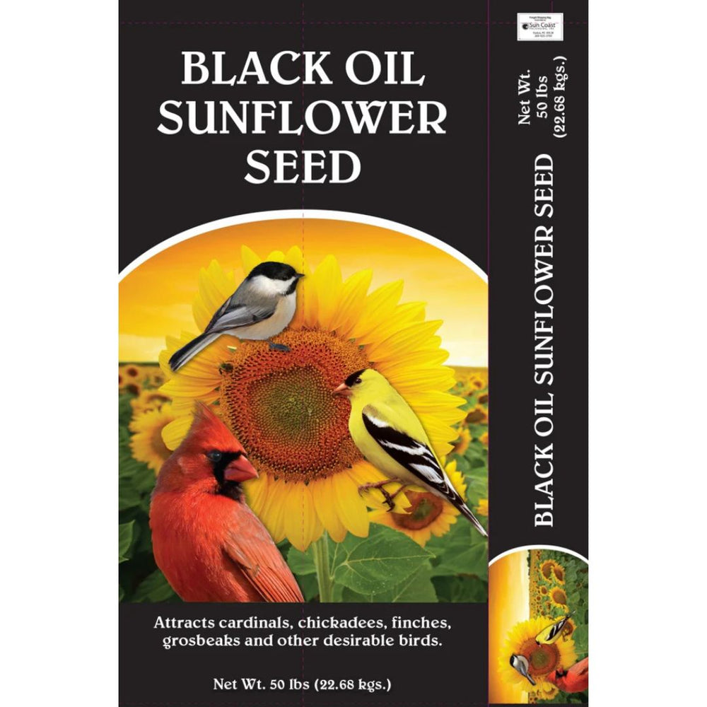 50 Lbs. BOPP Black Oil Sunflower Seed Bags - 18 x 5 x 38 EMPTY BAG ONLY