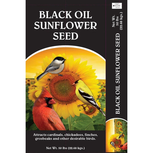 50 Lbs. BOPP Black Oil Sunflower Seed Bags - 18 x 5 x 38