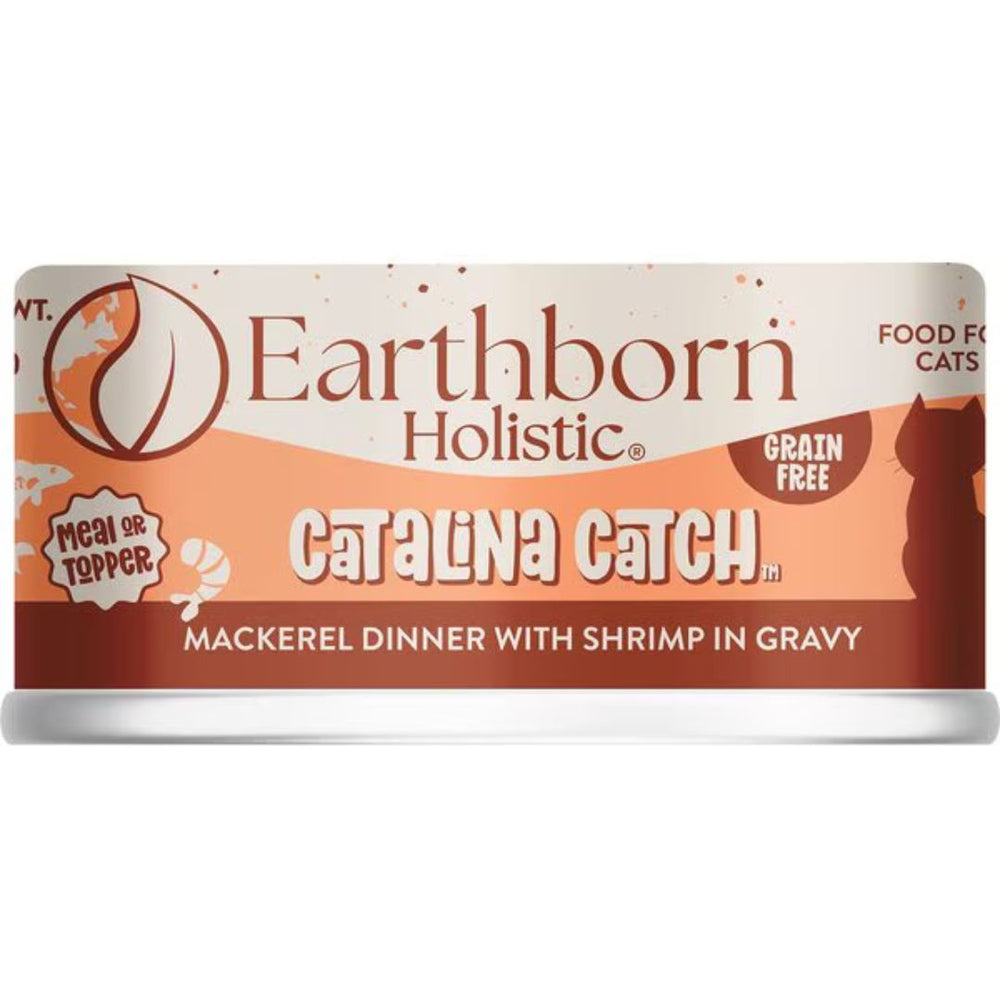 5.5 oz Earthborn Holistic Catalina Catch Canned Cat & Kitten Food (Mackerel Dinner With Shrimp)