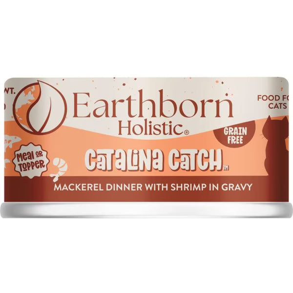 5.5 oz Earthborn Holistic Catalina Catch Canned Cat & Kitten Food (Mackerel Dinner With Shrimp)