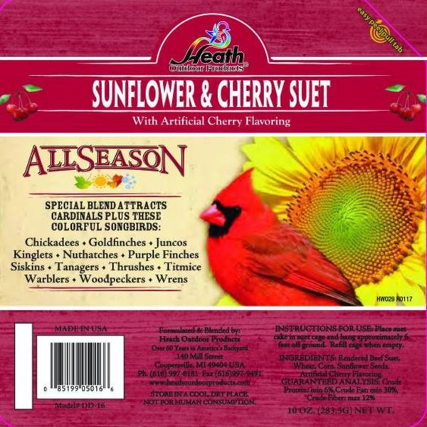 Heath 10oz Sunflower & Cherry Suet