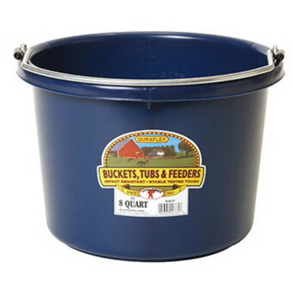 8Qt Miller Navy Blue Plastic Bucket with Handle