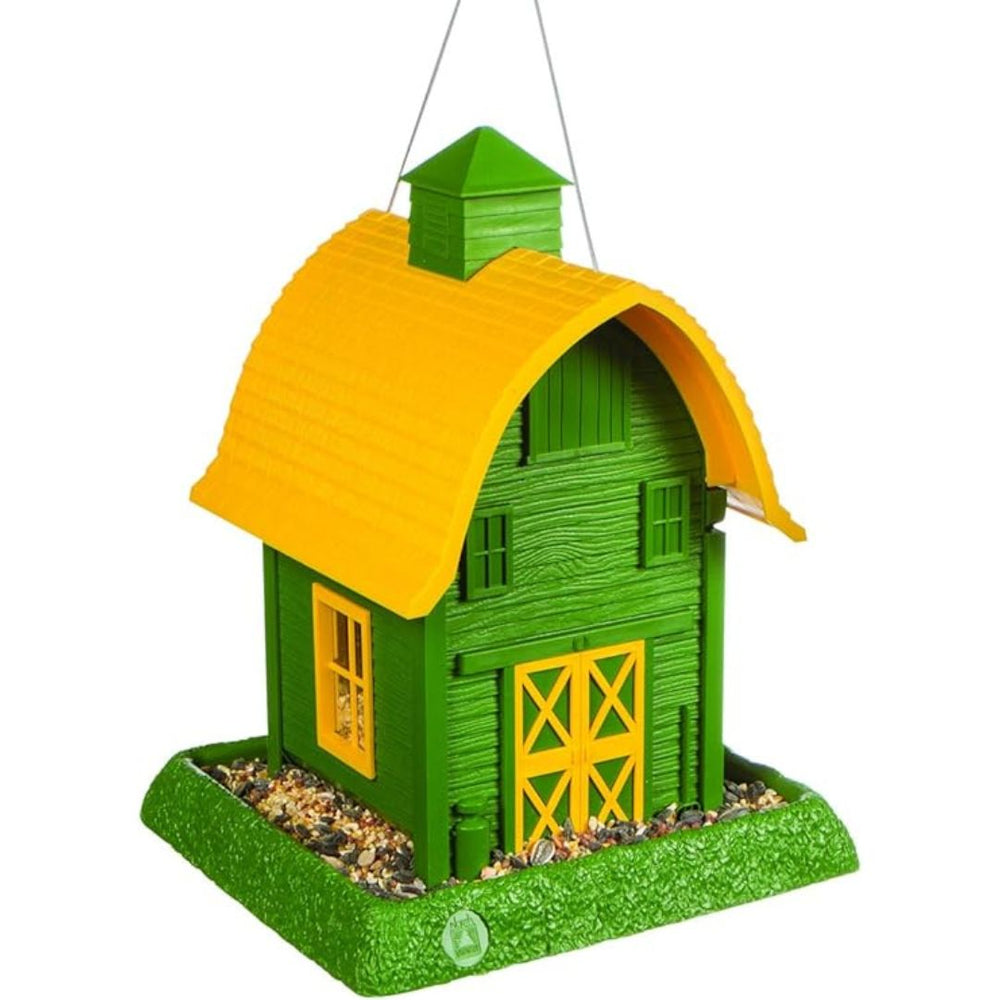North States Village Collection Green Barn, Squirrel Proof, Hanging Bird Feeder