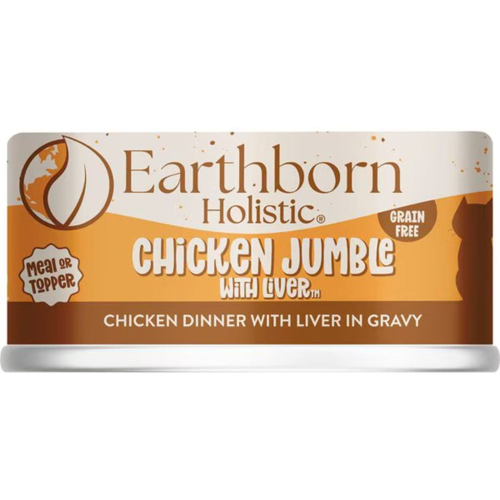5.5oz Earthborn Chicken Jumble Canned Cat Food (Chicken Dinner With Liver In Gravy)