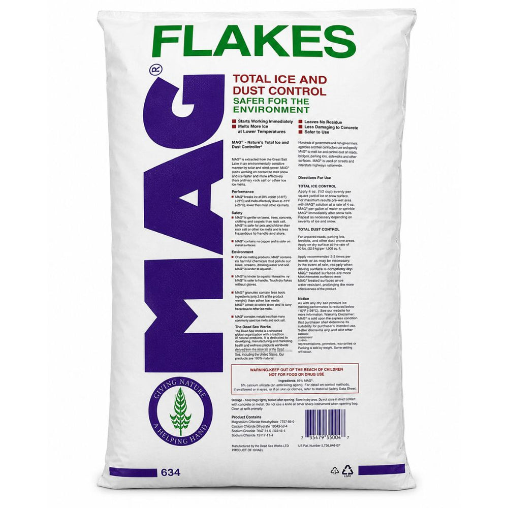 50# Magnesium Chloride Flakes  - Premium Ice Melter for Driveways and Walkways