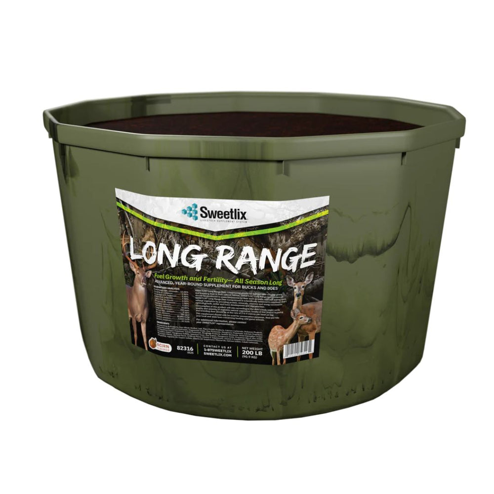 200 Lbs. Sweetlix Long Range Deer Tub - LOCAL PICKUP ONLY