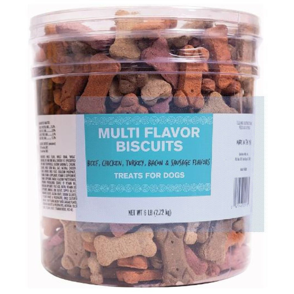 6 lbs Pet Life Multi-Flavor Barrel - Assorted Tasty Treats for Dogs of All Sizes