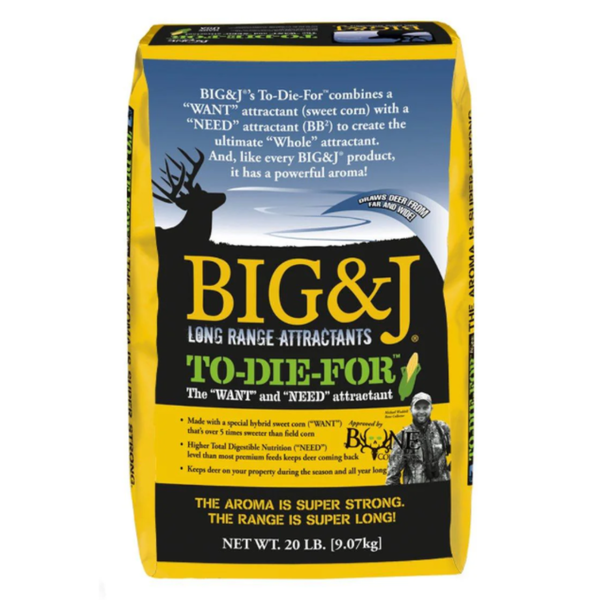 20LBS. Big & J to-Die-for | Long Range Nutritional Supplement/Attractant, Granulated