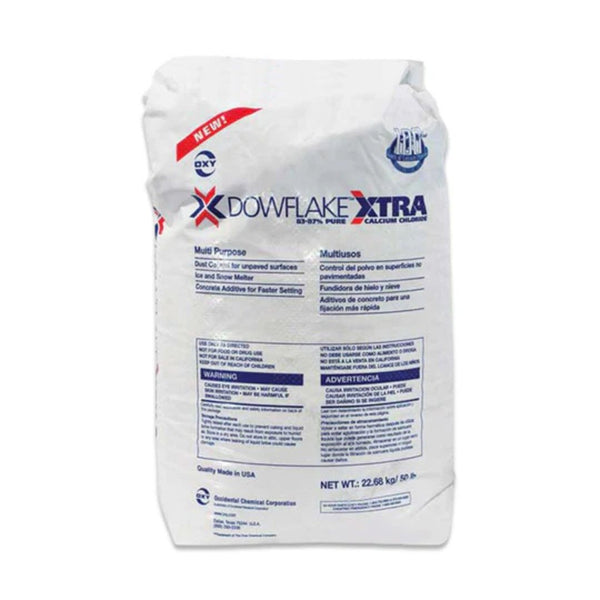 50 Lbs. DOWFLAKE™ Calcium Chloride Ice Melt & Dust Control Premium Grade Pellets