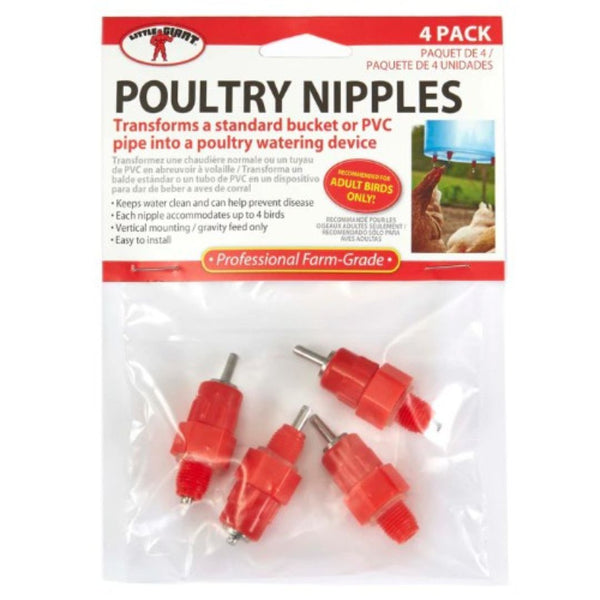 4 Pack Poultry Nipple Attachment