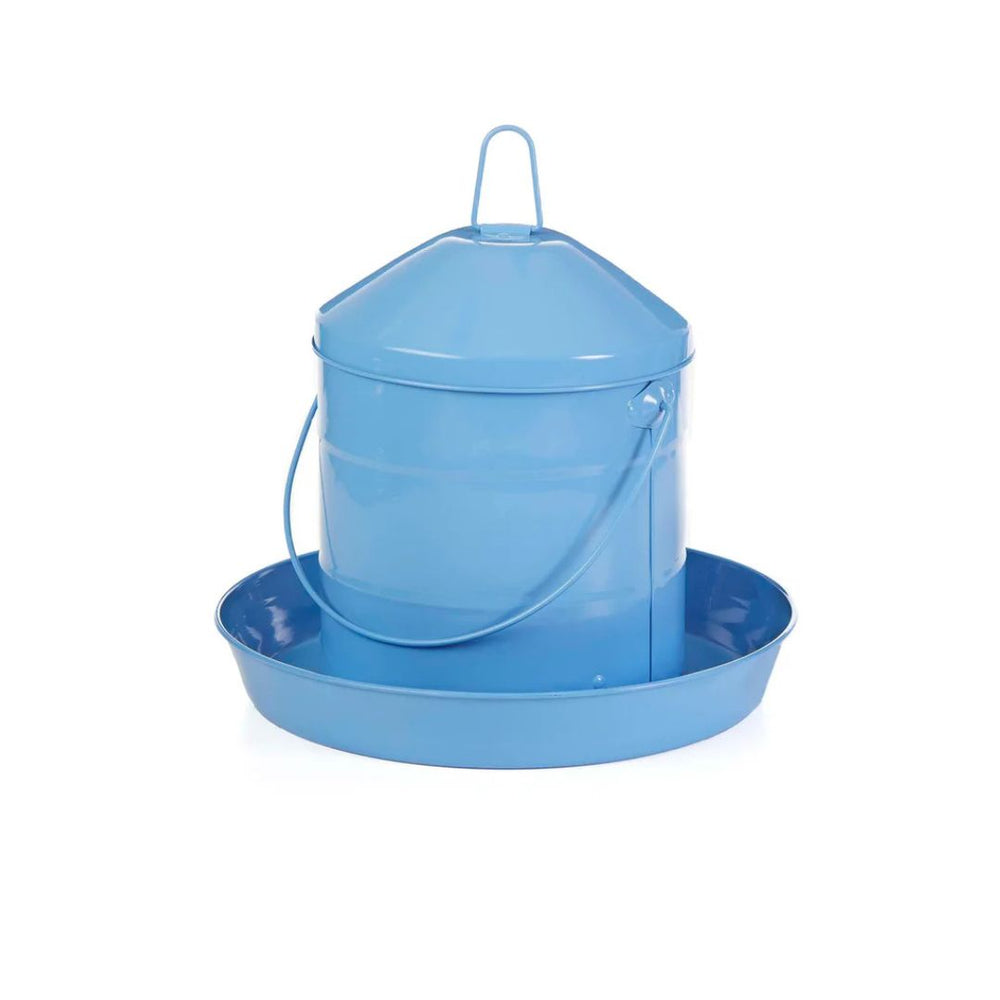 17 Lbs. Capacity Galvanized Poultry Feeder - Blue