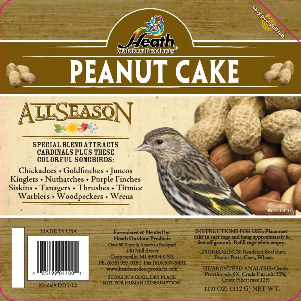 11oz. Peanut Suet Cake High-Energy Wild Bird Treats