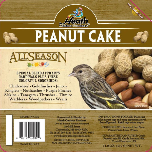 11oz. Peanut Suet Cake High-Energy Wild Bird Treats