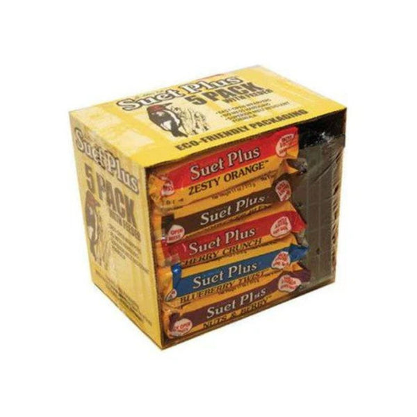 5-Pack Variety Suets with Feeder - Assorted Flavors Bird Suets