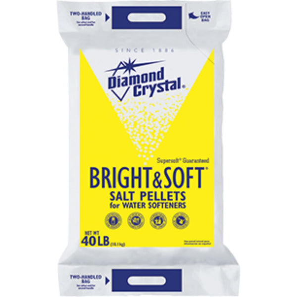 Diamond Crystal Bright & Soft Salt Pellets - 50.0 lbs | Premium Water Softener Salt Pellets for Brighter, Softer Water