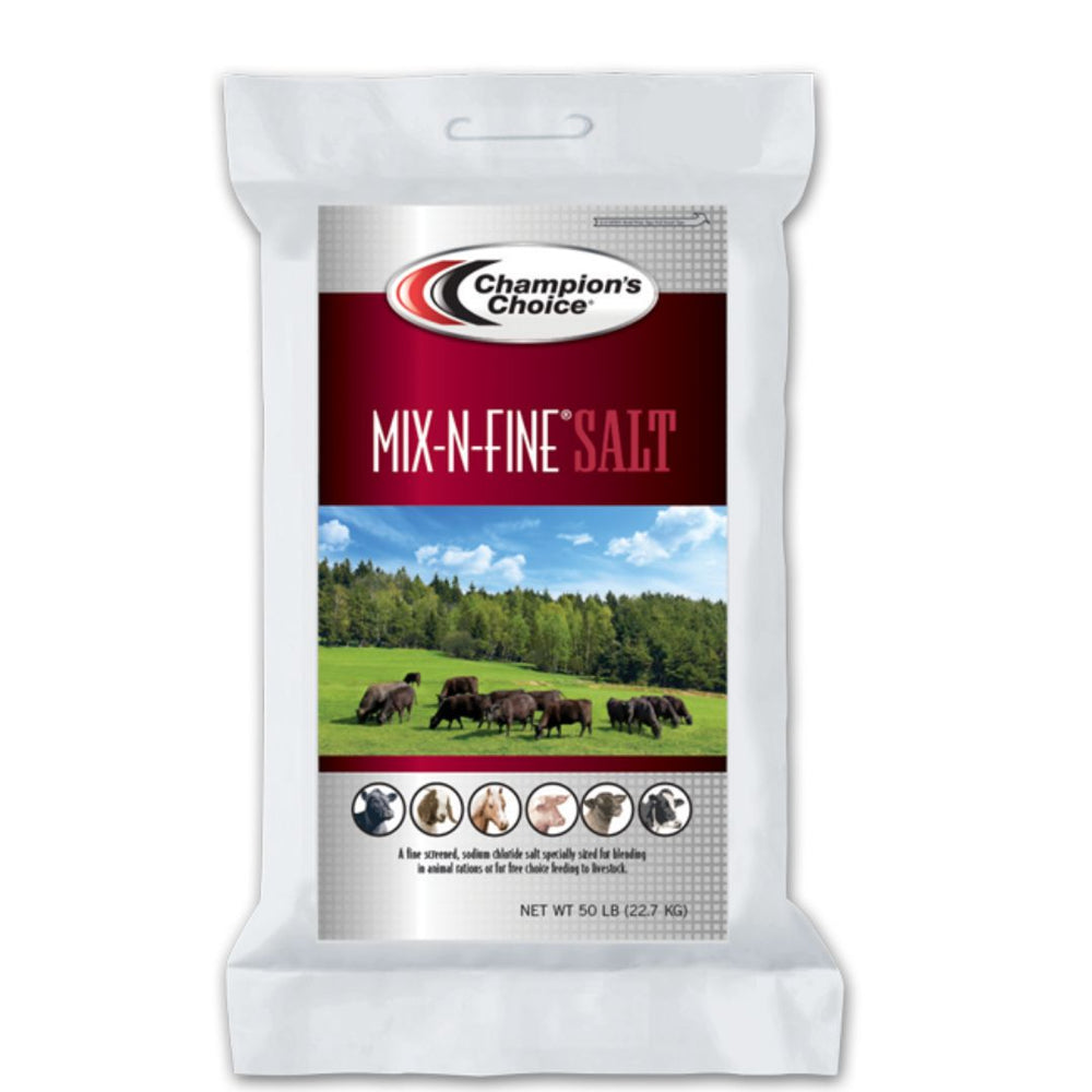 Champion's Choice Mix-N-Fine Salt - 50 lbs for Optimal Livestock Health and Nutrition