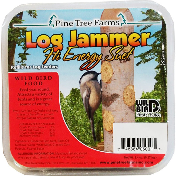 9.4oz Pine Tree Farms Log Jammer Hi Energy Suet Plugs - 3 Pack