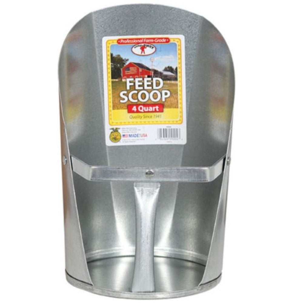 4 Quart Galvanized Steel Feed Scoop