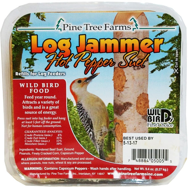 9.4oz Pine Tree Farms Log Jammer Hot Pepper Suet Plugs - 3 Pack