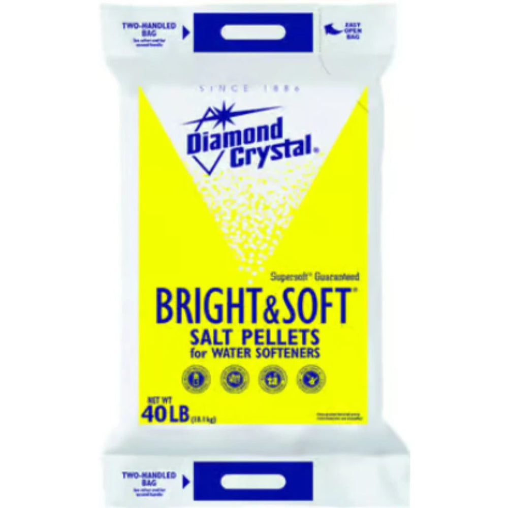 40 Lbs. Diamond Crystal Bright & Soft Water Softener Salt Pellets