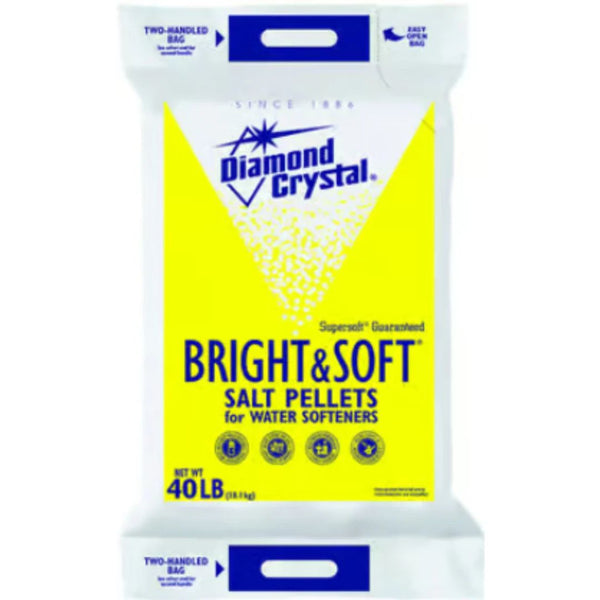 40 Lbs. Diamond Crystal Bright & Soft Water Softener Salt Pellets