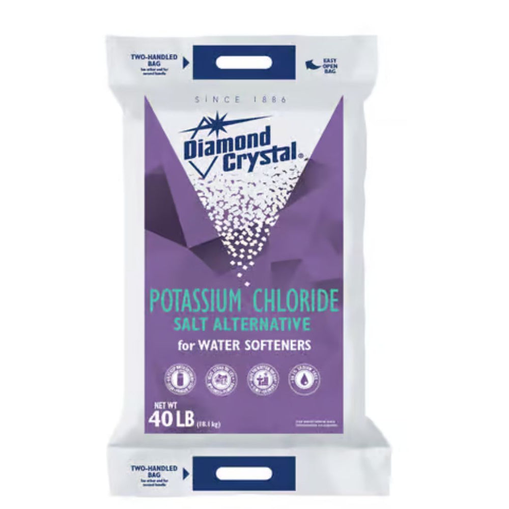 Diamond Crystal Potassium Chloride - 40.0 lbs Bag | Eco-Friendly Alternative to Rock Salt for Snow and Ice Removal