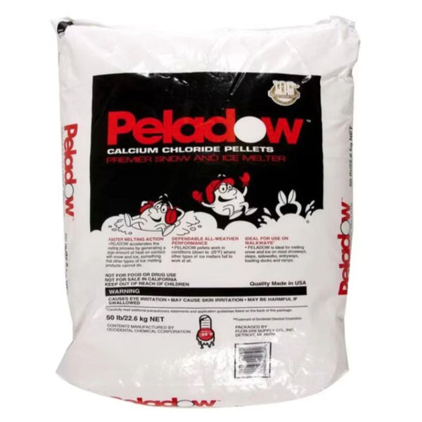 Peladow Calcium Chloride - 25.0 lbs | High-Performance Ice Melter for Safe Winter Pathways