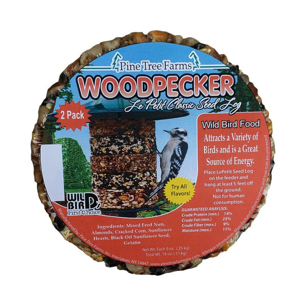 16oz LePetit Woodpecker Seed Log - 2 Pack
