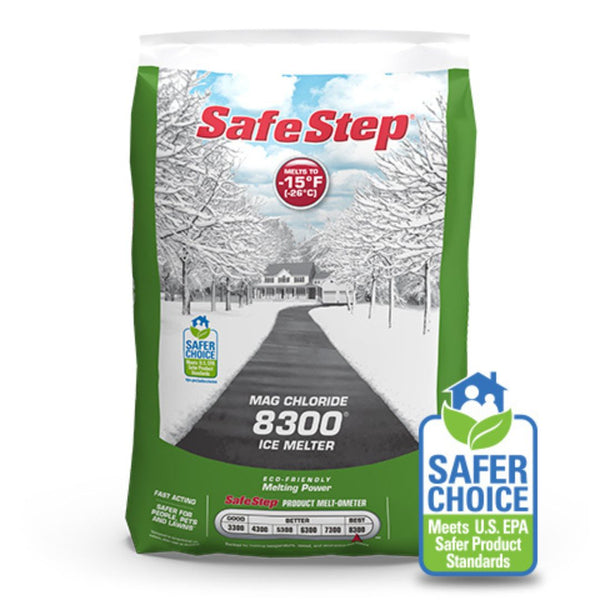 SafeStep 8300 Magnesium Chloride Flakes - 50.0 lbs - Premium Ice Melter for Driveways and Walkways