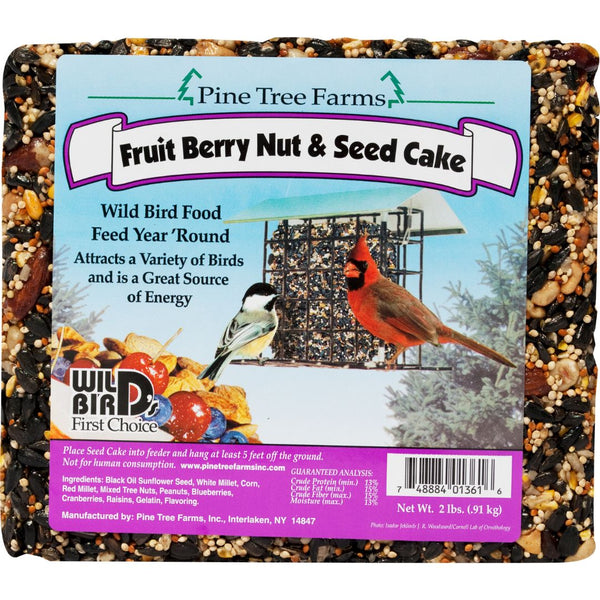 2 Lbs. Fruit, Berry & Nut Seed Cake: Premium Wild Bird Seed Blend