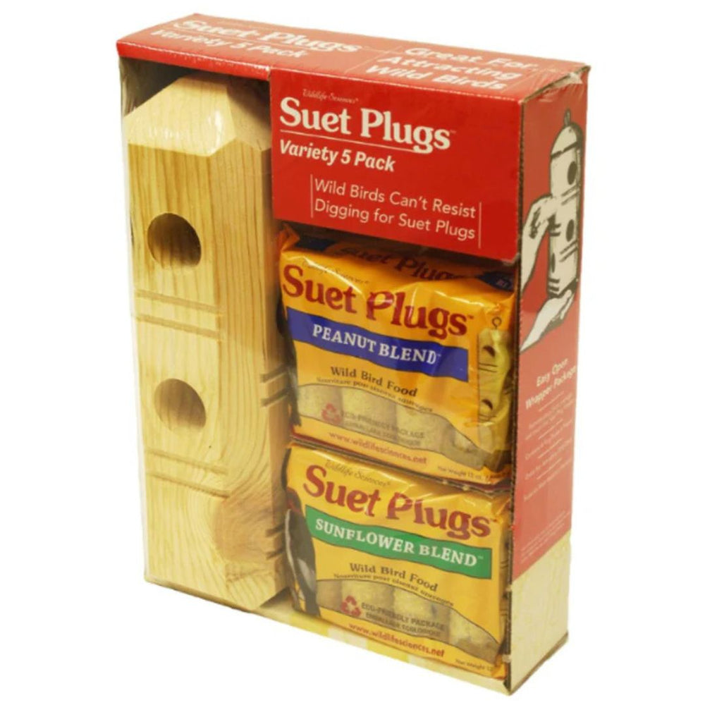 Premium Suet Plug Variety Pack & Suet Plug Feeder