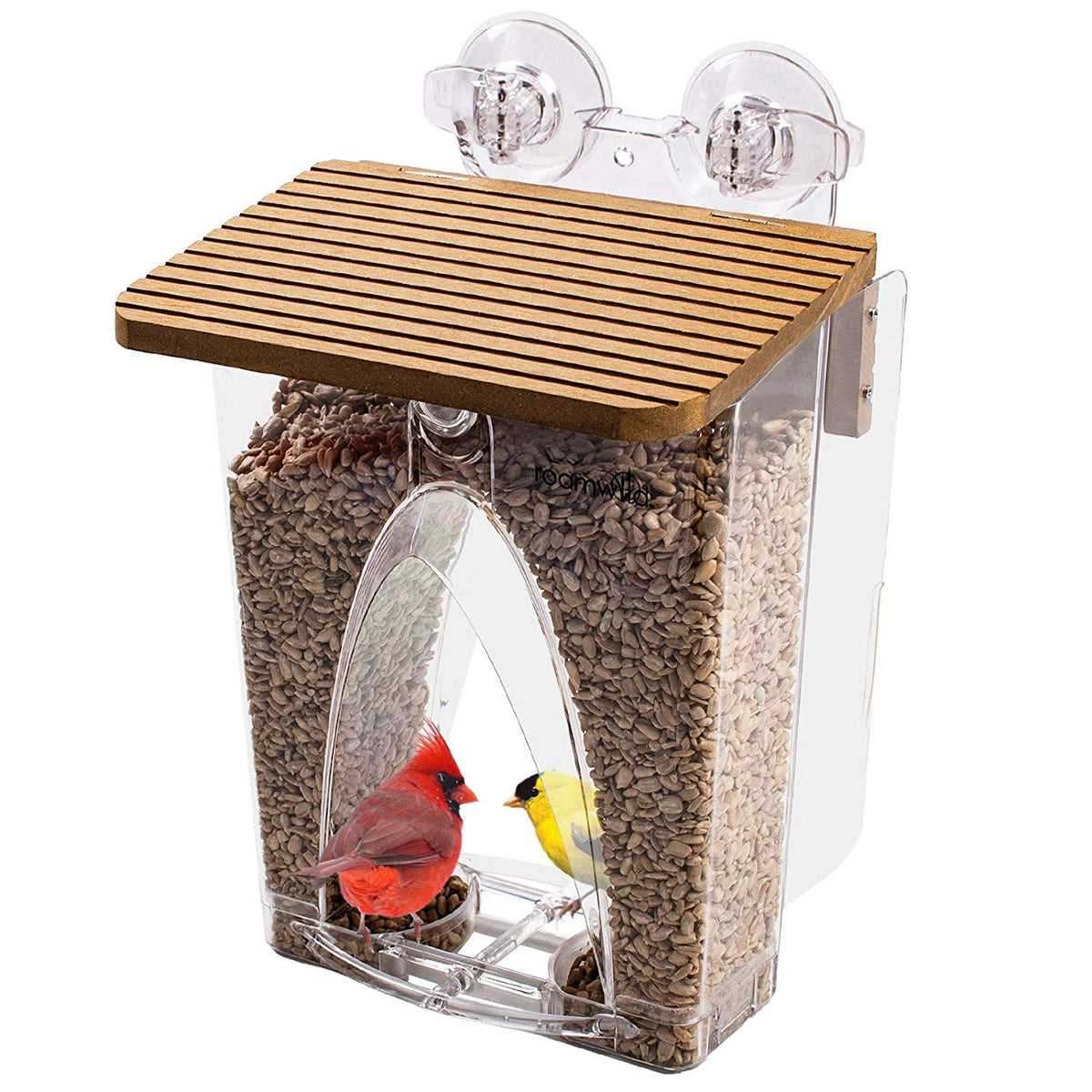 2 Lb Wooden Window Bird Feeder