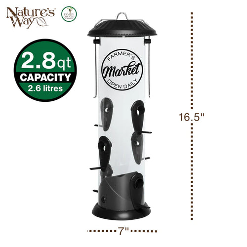 2.8 Qt. Nature's Way Easy Clean Plastic Bird Feeder