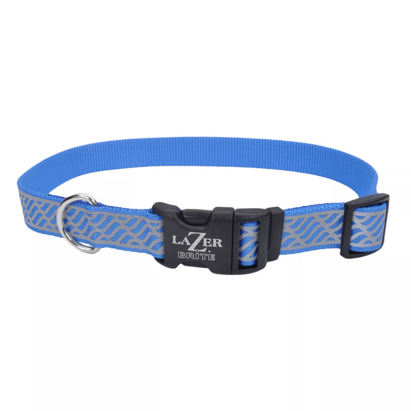 Coastal Pet Lazer Brites Blue Reflective Dog Collar