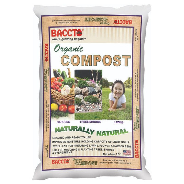 0.8 CF  BACCTO Organic Compost - Nutrient-Rich Soil Amendment