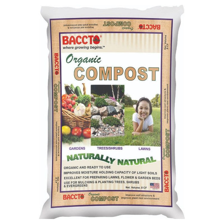0.8 CF  BACCTO Organic Compost - Nutrient-Rich Soil Amendment