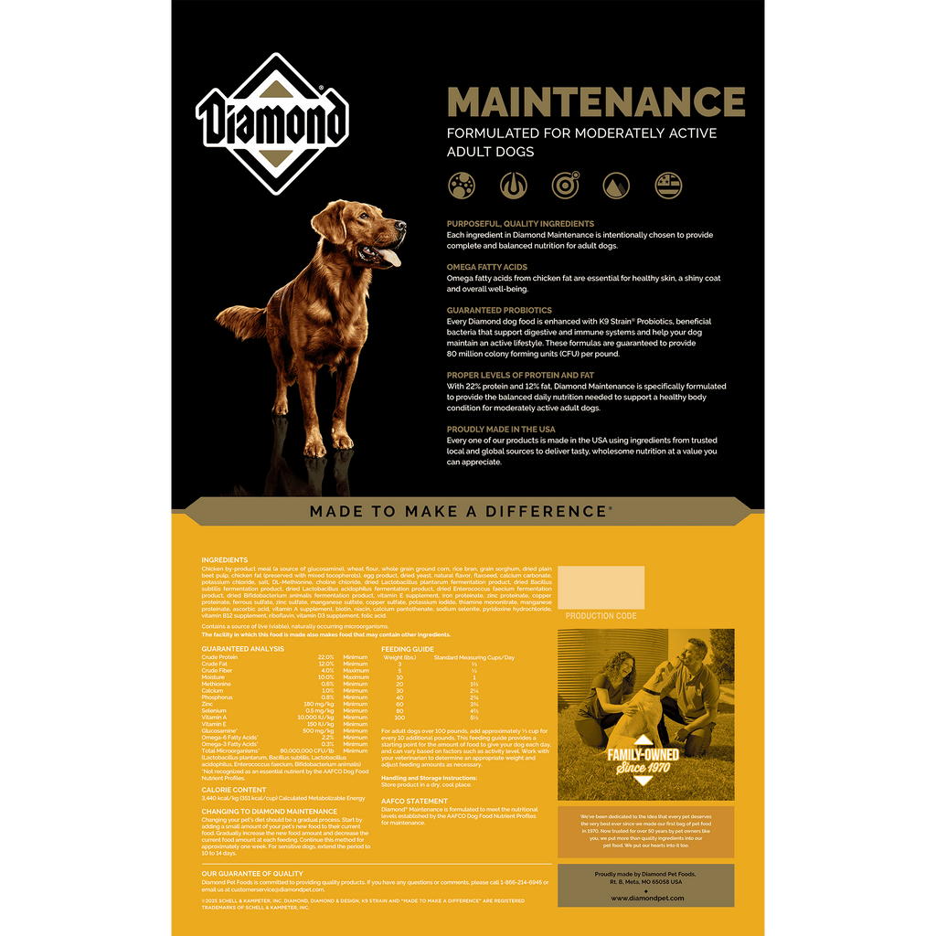 Diamond Maintenance Dog Food, 50 Pounds