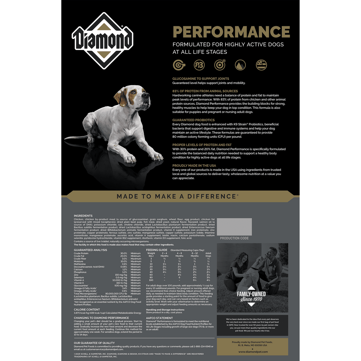 40 Lbs. Diamond Performance Dog Food