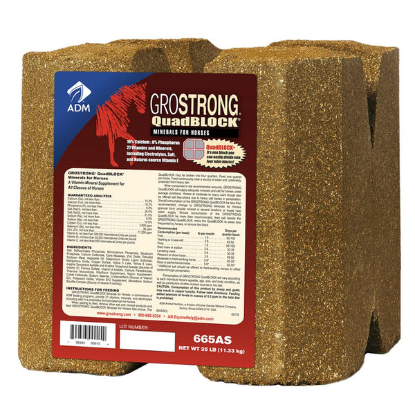 25lb Gro Strong Quad Block - Mineral Block