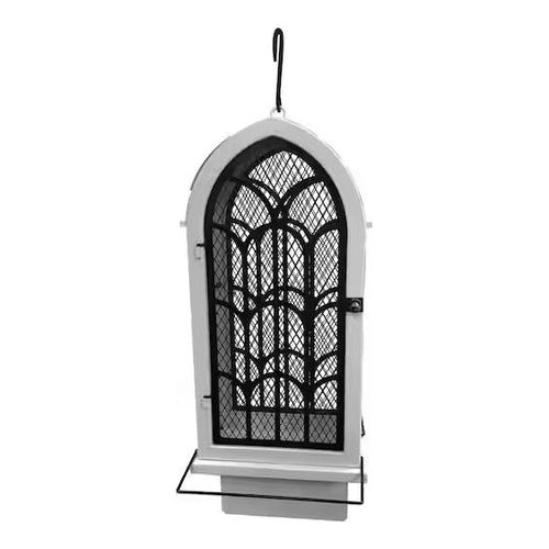 Archway Birdie Chapel Bird Feeder for Mixed Seed and Suet or Seed Cakes