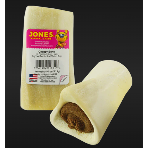 Jones Bones Cheezy Bone Cheese and Bacon Flavored Dog Chew Treats