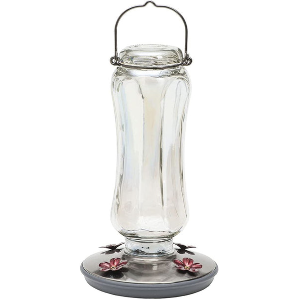 16oz Perky Pet Clear Vintage Glass Hummingbird Feeder