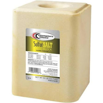 Champion's Choice Salt + Sulfur Block - 50 lbs Essential Mineral Supplement for Livestock Health and Performance