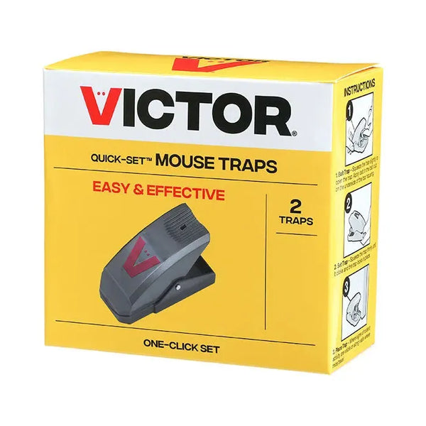 Victor Quick Set Mouse Trap 2pk - Fast and Easy Rodent Control