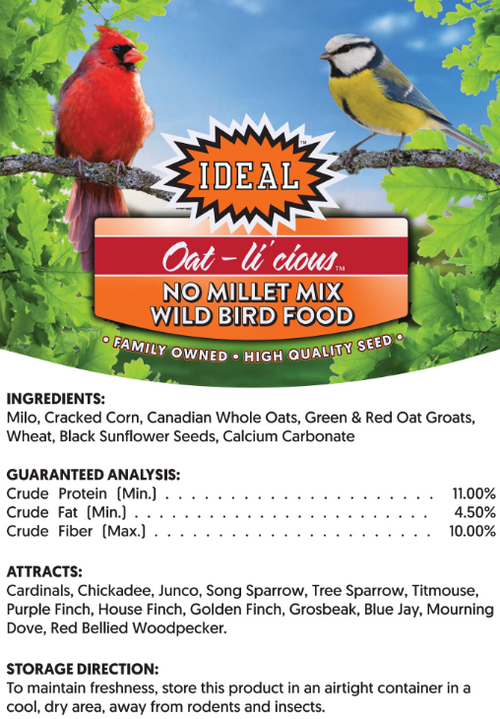IDEAL Oat-licious (No Millet) Wild Bird Seed