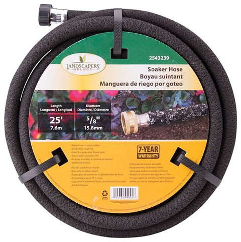 Landscapers Select 25ft. Rubber Soaker Hose 5/8in. Diameter