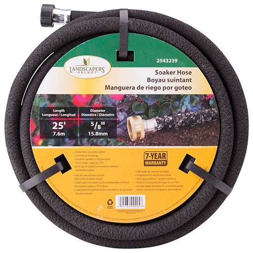 Landscapers Select 25ft. Rubber Soaker Hose 5/8in. Diameter