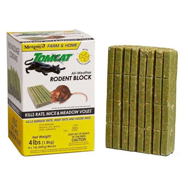 1# Tomcat Rodent Blocks Kills Mice, Rats & Voles  (4 Pack)